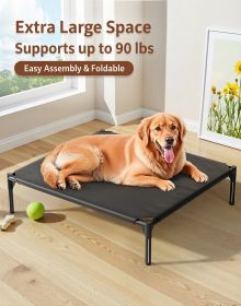 Pet Bed, No Assembly Required, Foldable, Portable, Waterproof & Moisture-Proof, Breathable & Antibacterial, All-Season Sleeping Mat for Cats and (Color: Oxford cloth L)